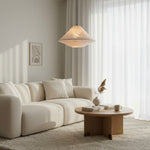 Cargar imagen en el visor de la Galería, Lámpara Colgante Plegable Zalen – Elegancia Moderna con Tejido Estilizado para Comedores y Pasillos