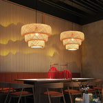 Load image into Gallery viewer, Boho Bamboo Pendant Light Fixture