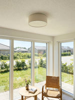 Bild in Gallery-Viewer laden, Dumora Drum Deckenleuchte zum Einbau - Leinen Schirm Moderne Eleganz