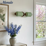 Charger l'image dans la visionneuse de galerie, Applique murale vintage en verre laiteux festonné Eloise - Éclairage d'appoint moderne pour salle de bain et chambre