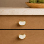 Cargar imagen en el visor de la Galería, French Vintage Cashew Shell Brass Cabinet Knobs and Pulls - image 16