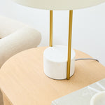 Bild in Gallery-Viewer laden, Luma Industrielle Moderne Tisch- und Stehlampe mit Weichem Stoffschirm – Zeitgenössische Beleuchtung für Zuhause und Büro