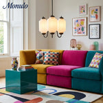 Bild in Gallery-Viewer laden, Eloise Vintage inspiriertes gewelltes Milchglas-Anhänger - modernes Akzentlicht für Küche und Schlafzimmer