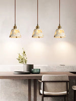 Load image into Gallery viewer, Wabi-sabi Style Water-polished Translucent Stone Retro Pendant Lamp