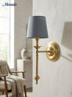 Bild in Gallery-Viewer laden, Rowan Stoffschirm Wandleuchte in Antik Kupfer - Vintage Luxus Licht für Innenräume