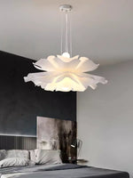 Load image into Gallery viewer, Handcrafted White Lotus Flower Pendant Light - Vintage Nordic Acrylic Design