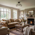 Load image into Gallery viewer, Glorica Glass Mid-Century Modern Globe Ceiling Light – Elegant Metal Semi-Flush Mount Lamp for Dining Rooms and Living Spaces