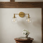 Charger l'image dans la visionneuse de galerie, Applique murale géométrique linéaire Lumio Globe – Luminaire moderne pour salle de bain, idéal pour les zones miroir et lavabo