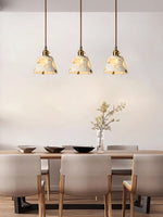 Load image into Gallery viewer, Wabi-sabi Style Water-polished Translucent Stone Retro Pendant Lamp