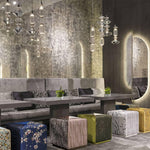 Load image into Gallery viewer, Contemporary Hanging Light - Iron Metal Glass Gold Brown Damp-rated