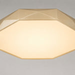 Load image into Gallery viewer, Faceted Gold Geometric LED Flush Mount Ceiling Light