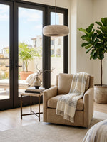 Load image into Gallery viewer, Travertine Drum Pendant Lamp