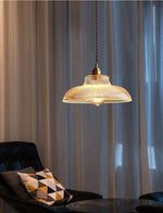 Load image into Gallery viewer, Ribbed Glass Pendant Light – Contemporary Glass Pendant Lights in Vintage Green Hue