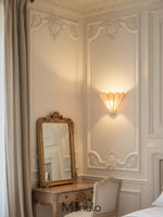 Load image into Gallery viewer, Lumica Retro Faceted Sconce - Brass Capiz Shell Wall Light for Bedroom