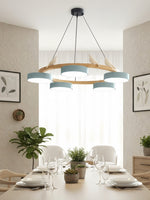 Load image into Gallery viewer, Modern Creative Colourful Circle Bird Chandelier