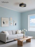 Load image into Gallery viewer, Cerova Porcelain Flush Mount Ceiling Light – Modern Low-Profile Fixture