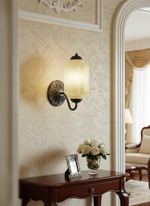 Load image into Gallery viewer, Vintage Milk Glass Sconce Bedside Hallway Eloise Wall Sconce