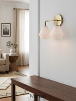Load image into Gallery viewer, Merin Multi-Head Wall Lamp – Minimalist Metal & Glass Vanity Fixture