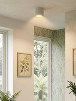 Cargar imagen en el visor de la Galería, Lámpara cilíndrica de travertino: lámpara de techo LED Wabi Sabi para hogares modernos