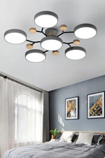Load image into Gallery viewer, Multihead Disc Morandi Color Branch Ceiling Light