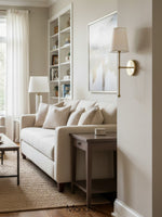 Bild in Gallery-Viewer laden, Rowan Nordic Rustikale Messing Stoff-Wandlampe