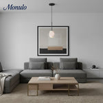 Cargar imagen en el visor de la Galería, Lámpara de techo escultórica de cristal facetado Talvior – Colgante minimalista ajustable para interiores del hogar