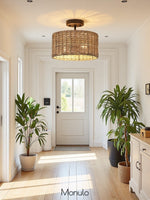 Load image into Gallery viewer, Bohemian Style Semi-Flush Mount Ceiling Light