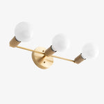 Load image into Gallery viewer, Glorica Glass Sleek Globe Vanity Light – Modern Industrial Three-Bulb Wall Sconce for Bathroom & Hallway