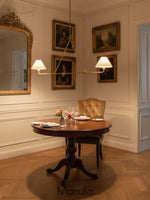 Cargar imagen en el visor de la Galería, Lámpara de araña Diora con pantalla de lino: lámpara de comedor e isla de 2 o 4 luces