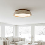 Cargar imagen en el visor de la Galería, Lámpara de techo de travertino escultural Travira: luz ambiental suave para el dormitorio, la sala de estar o la entrada.