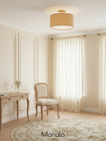 Load image into Gallery viewer, Dumora Drum Woven Ceiling Light - Rustic Boho Semi Flush Mount Light