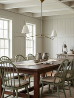 Load image into Gallery viewer, Fibura Linear Fabric Chandelier - Modern Brass Linear Chandelier