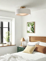Load image into Gallery viewer, Cerova Porcelain Flush Mount Ceiling Light – Modern Low-Profile Fixture