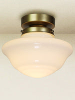 Load image into Gallery viewer, Art Deco UFO Milk Glass Fixed Ceiling Light