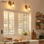 Cargar imagen en el visor de la Galería, Aplique de pared Aurenza con brazo curvo y forma de globo: lámpara de pared industrial moderna para baño, dormitorio y pasillo.