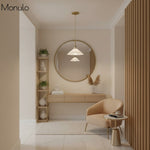 Cargar imagen en el visor de la Galería, Lámpara colgante cónica Aurenza de estilo rústico moderno: iluminación regulable para cocina y entrada.