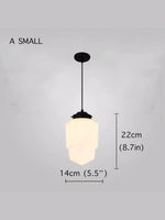 Load image into Gallery viewer, Vintage Art Deco Milk Glass Pendant Light