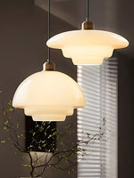 Load image into Gallery viewer, Modern Milk Glass Pendant Light