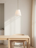 Load image into Gallery viewer, Luvora Fabric Pleated Pendant Light – Stylish Brass Pendant For Dining