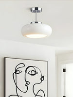 Load image into Gallery viewer, Retro Brass Bauhaus Glass Disc Ceiling Lamp
