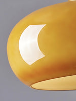 Cargar imagen en el visor de la Galería, Lámpara de techo con disco de vidrio Bauhaus de latón retro