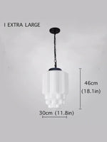 Load image into Gallery viewer, Vintage Art Deco Milk Glass Pendant Light