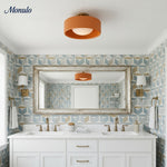 Load image into Gallery viewer, Cerova Porcelain Flush Mount Ceiling Light – Modern Low-Profile Fixture