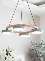 Load image into Gallery viewer, Modern Creative Colourful Circle Bird Chandelier