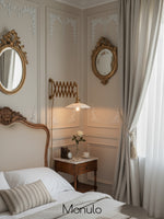 Load image into Gallery viewer, Furium Brass Accordian Wall Sconce - Retro Scalloped Bedside Lighting