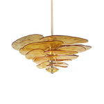 Load image into Gallery viewer, Lotus Leaf Layered Glass Chandelier