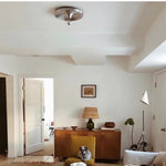 Load image into Gallery viewer, Contemporary Space Age Disk Ceiling Lamp Chrome Plated Finish