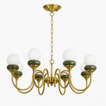 Load image into Gallery viewer, Green Jade Loop-Arm Chandelier