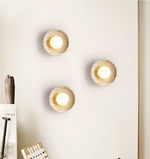 Load image into Gallery viewer, Retro Wabi Sabi Travertine Lunar Eclipse Wall Light M07