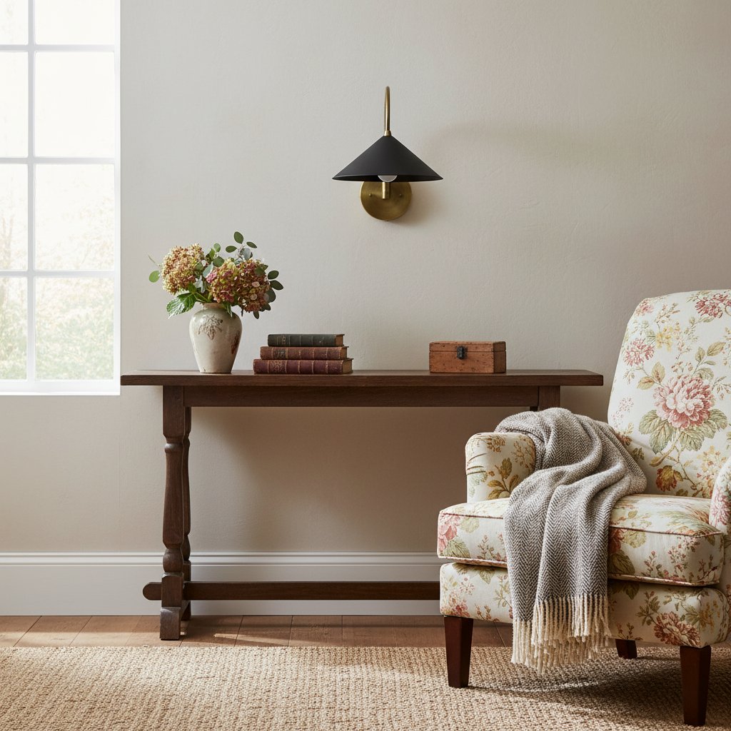 Aplique de pared vintage de metal Curva: elegante pantalla cónica para dormitorios